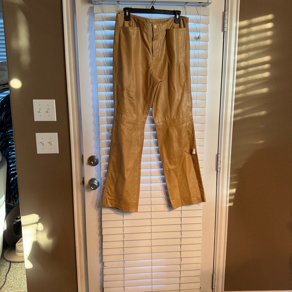 Ralph Lauren Women’s Tan Leather Chinos
